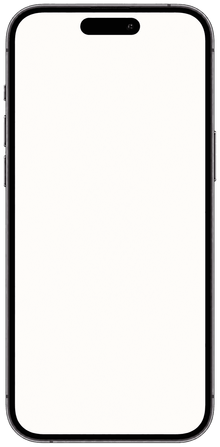 iPhone with a blank screen for a future app preview